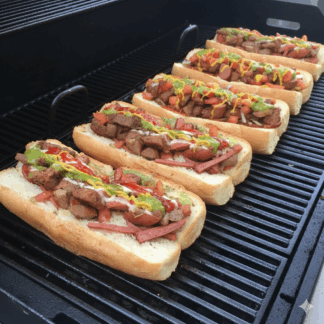 Shucos 2 Embutidos para Eventos | Carreta con Salchichas y Longanizas Preparadas al Gusto – Be Party Guatemala